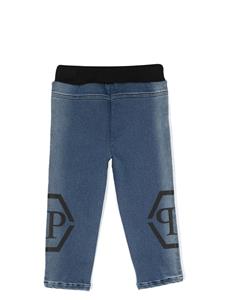 Philipp Plein Junior Jeans met logo - Blauw