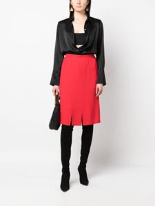 Saint Laurent Pre-Owned 1980s rok met split - Rood