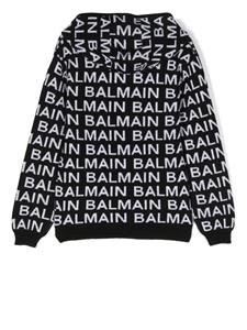 Balmain Kids Intarsia trui - Zwart