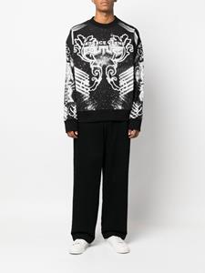 Versace Sweater met print - Zwart