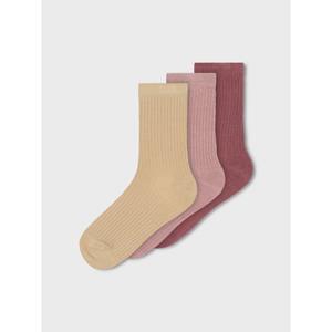 Name it 3-pack kinder sokken - Woodrose