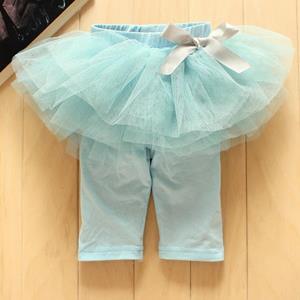 BOOSKU Children Girl Tutu Skirt Culottes Leggings Gauze Pants Party Skirts With Bow Dance Clothing 0-3 Years 3 Colors