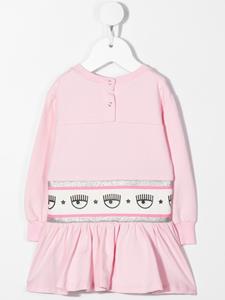 Chiara Ferragni Kids Sweaterjurk met logoband - Roze