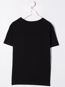 Moncler Enfant T-shirt met geperforeerd logo - Zwart