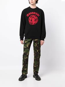 Maharishi Sweater met logoprint - Zwart