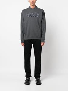 Versace Sweater met logopatch - Grijs