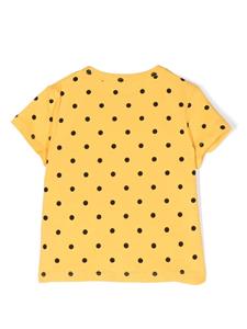 Mini Rodini T-shirt met stippen - Geel