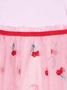 Monnalisa Mini-rok met kersenprint - Roze