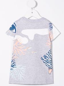 Kenzo Kids T-shirtjurk met tijgerprint - Grijs