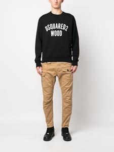 Dsquared2 Sweater met logoprint - Zwart