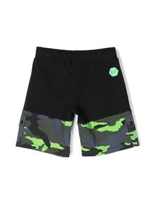 Philipp Plein Junior Shorts met camouflageprint - Zwart