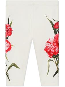 Dolce & Gabbana Kids Legging met bloemenprint - Wit