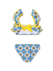 Nessi Byrd Kids Bikini met geometrisch patroon - Blauw