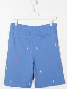 Ralph Lauren Kids Shorts met geborduurd logo - Blauw