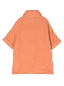 Knot Overhemd met korte mouwen - Oranje