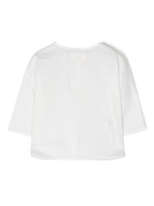 TEDDY & MINOU Shirt met cropped mouwen - Wit