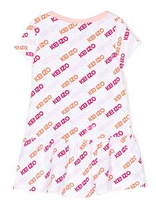 Kenzo Kids T-shirtjurk met logoprint - Wit
