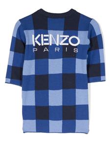 Kenzo Kids Geruite jurk - Blauw