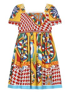 Dolce & Gabbana Kids Katoenen jurk - Geel