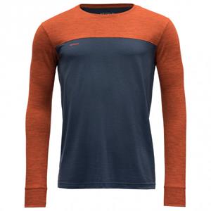Devold  Norang Shirt - Merinolongsleeve, blauw/rood
