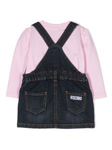 Moschino Kids Mini-jurk met teddybeerprint - Blauw