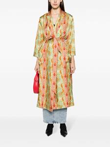 Gucci floral-print silk maxi coat - Oranje