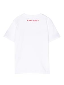 Alberta Ferretti Kids T-shirt met logoprint - Wit