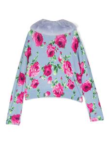 Miss Blumarine Vest met bloemenprint - Blauw
