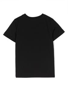 Moschino Kids T-shirt met logo-reliëf - Zwart