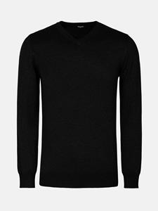 WAM Denim Athens V-Neck Black Sweater-