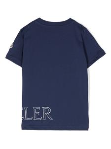 Moncler Enfant T-shirt met logoprint - Blauw