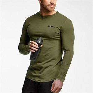 Muscle Guys Muscleguys Autumn and Winter Men's Sports Running Long Sleeve Elastic T-shirt Fitness Muscle Strength Training Undercoat