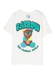 Barrow kids T-shirt met teddybeerprint - Wit