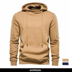 AIOPESON Men Fashion AIOPESON Cotton Hoodies Men Casual Solid Color High Quality Warm Autumn Fleece Mens Sweatshirts Fashion Sports Hoodies for Men