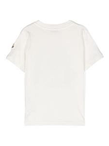 Moncler Enfant T-shirt met logoprint - Beige