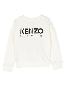 Kenzo Kids Broke Flower katoenen sweater - Beige