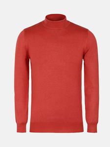 WAM Denim Siena Round-Necked Dark Orange Sweater-