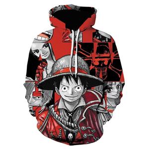 KIDneed Japan Anime Hoodie One Piece Luffy 3D Geprinte Hoodies Harajuku Stijl Jas Cartoon Hoge Kwaliteit Sweatshirt Tieners Trainingspakken