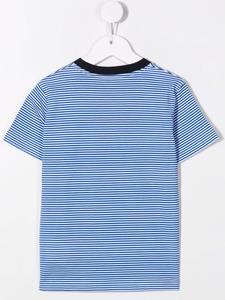 Moncler Enfant Gestreept T-shirt - Blauw