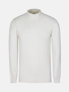 WAM Denim Siena Round-Necked White Sweater-