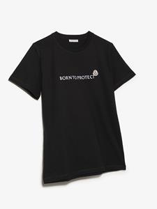 Moncler Enfant T-shirt met logopatch - Zwart
