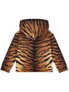 Dolce & Gabbana Kids Hoodie met tijgerprint - Bruin