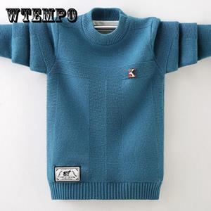 WTEMPO Baby Kids Ribbed Sweater Boy Girl Knitted Sweater Pullover Tops Kids Children Infant Toddler Jumper