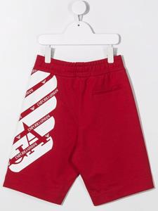 Emporio Armani Kids Shorts met logoprint - Rood
