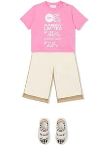 Burberry Kids T-shirt met print - Roze