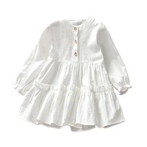 Sunshine kids clothing Spring Toddler Kids Ruffle Long Sleeve T-shirts white sweet ruffled shirt Collar Cotton Blouse Baby Girl Clothes