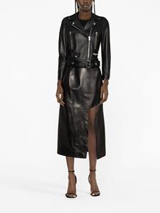 Alexander McQueen Midi-rok met zijsplit - Zwart