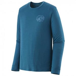 Patagonia  L/S Cap Cool Merino Graphic Shirt - Merinoshirt, blauw