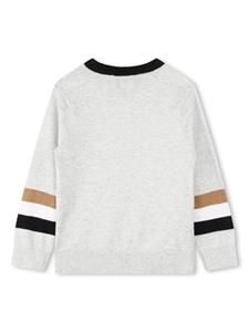 BOSS Kidswear Sweater met logoprint - Grijs