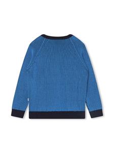 BOSS Kidswear Geribbelde pullover - Blauw